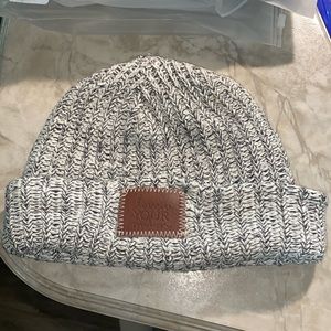 Black & white speckled love your melon beanie